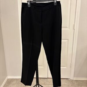 S.Oliver Black Label Dress Pants – Black Tuxedo Style Velvet Stripe